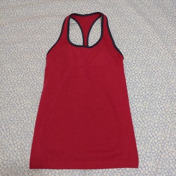 Lululemon Ebb And Flow Racerback Tank In Red Size 4 - Picture 7 of 11